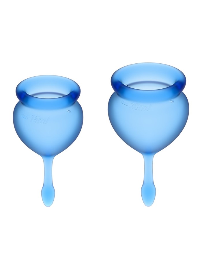 2 coupes menstruelles Satisfyer Dark Bleu FEEL GOOD 
