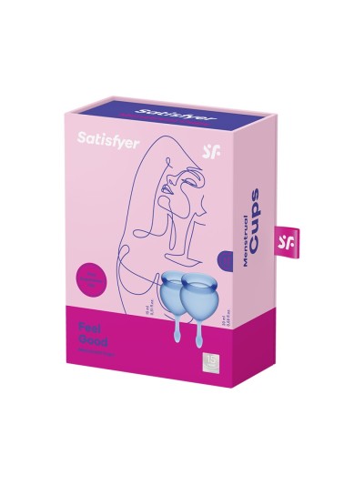 2 coupes menstruelles Satisfyer Dark Bleu FEEL GOOD 