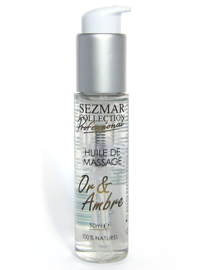 Huile de massage professionnelle Or  Ambre 100% naturelle 50 ml 