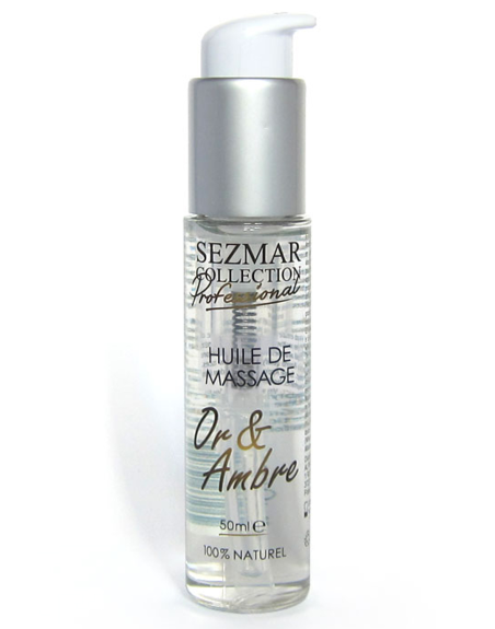 Huile de massage professionnelle Or  Ambre 100% naturelle 50 ml 