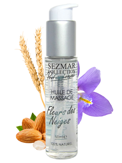 Huile de massage professionnelle Fleurs des Neiges 100% naturelle 50 ml 