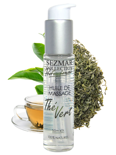 Huile de massage professionnelle Thé Vert 100% naturelle 50 ml 