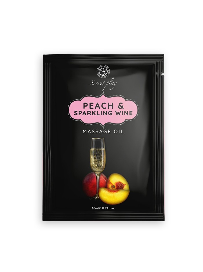 Dosette huile de massage pêche vin pétillant 10 ml 