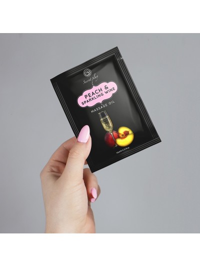 Dosette huile de massage pêche vin pétillant 10 ml 
