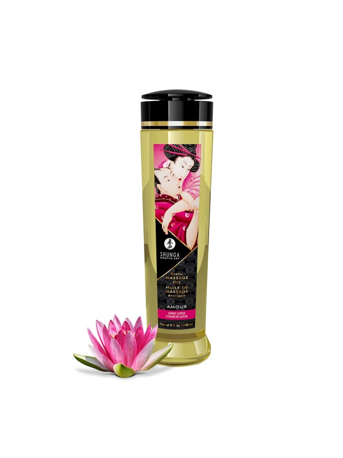 Huile de massage aphrodisiaque Coeur de Lotus 240ml 
