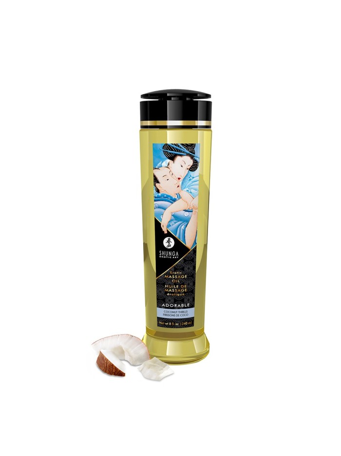 Huile de massage frissons de coco aphrodisiaque 240ml 