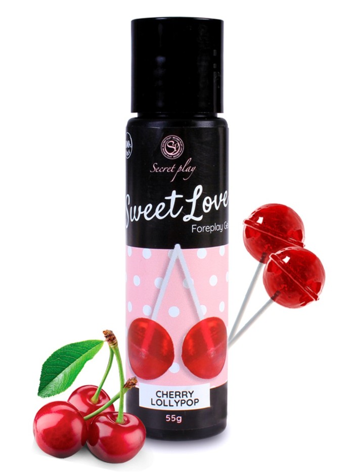 2 en 1 Gel de massage et lubrifiant cerise 100% comestible 
