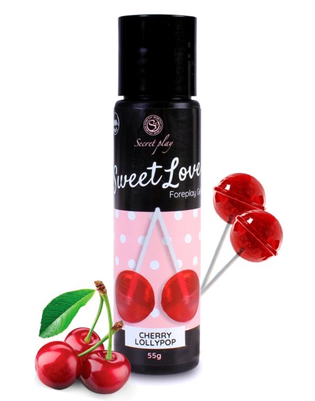 2 en 1 Gel de massage et lubrifiant cerise 100% comestible 