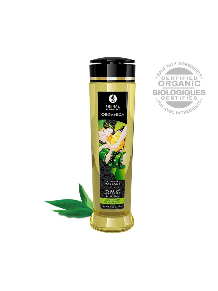 Huile de massage aphrodisiaque Organica bio thé vert 240ml 
