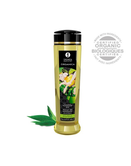 Huile de massage aphrodisiaque Organica bio thé vert 240ml 