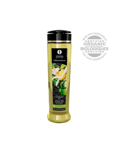 Huile de massage aphrodisiaque Organica bio thé vert 240ml 