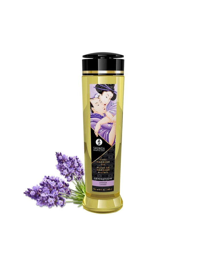 Huile de massage Sensation lavande aphrodisiaque 240ml 