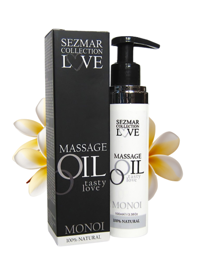 Huile de massage comestible 100% naturelle monoï 100ml 