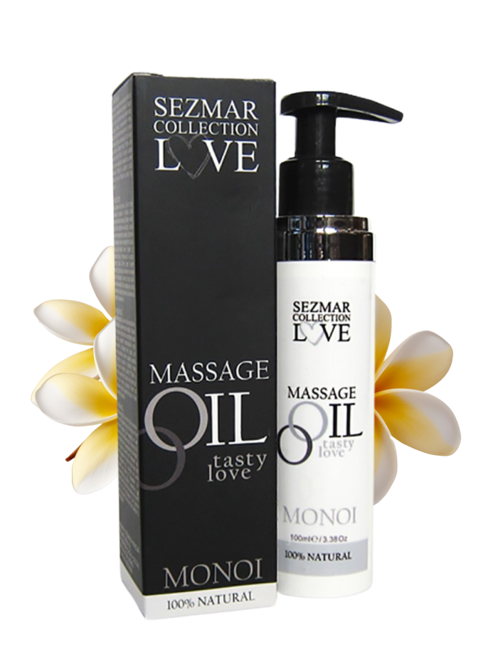 Huile de massage comestible 100% naturelle monoï 100ml 