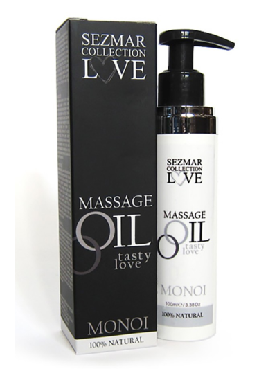 Huile de massage comestible 100% naturelle monoï 100ml 