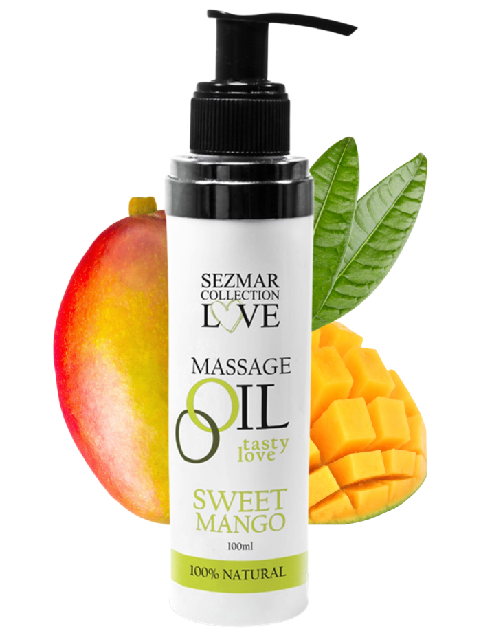 Huile de massage comestible mangue 100ml 100% naturelle 