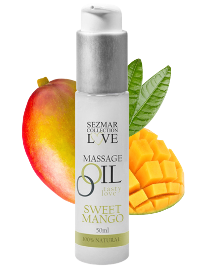 Huile de massage comestible mangue 50ml 