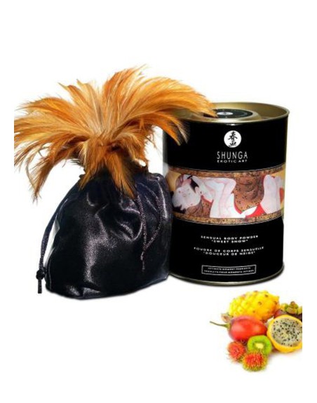 Poudre de massage corporelle comestible fruits exotiques 228grs 