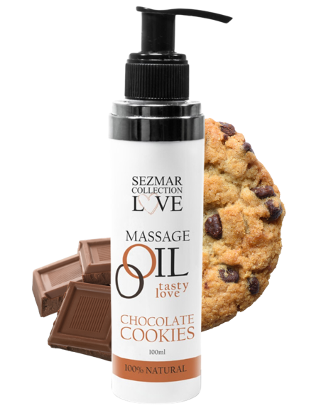 Huile de massage comestible cookie chocolat 100ml 100% naturelle 