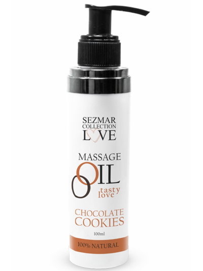 Huile de massage comestible cookie chocolat 100ml 100% naturelle 
