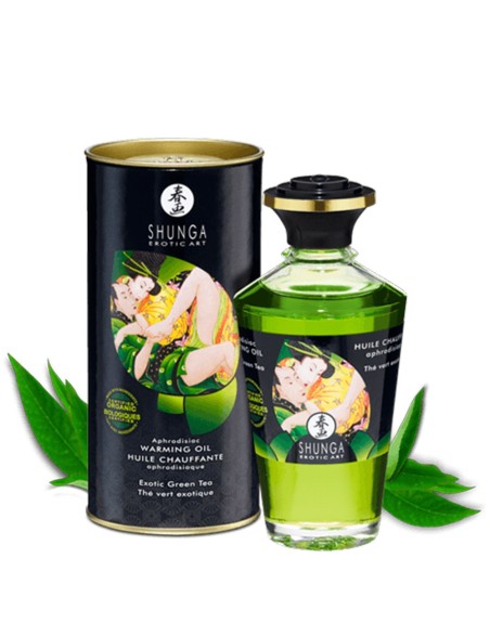 Huile chauffante bio thé vert comestible 100ml 