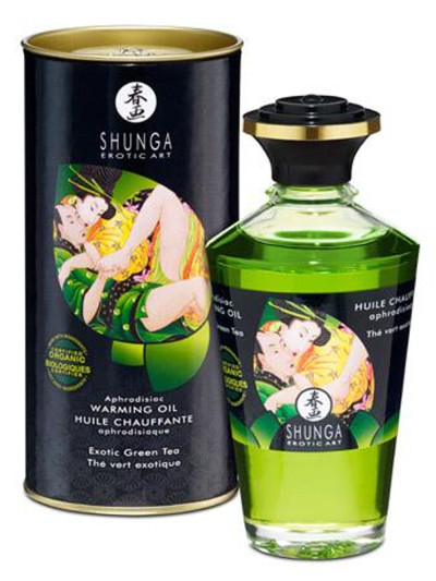 Huile chauffante bio thé vert comestible 100ml 