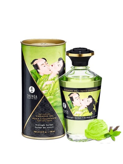 Huile chauffante sorbet de minuit melon comestible 100ml 