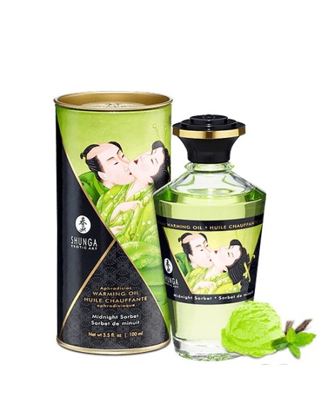 Huile chauffante sorbet de minuit melon comestible 100ml 