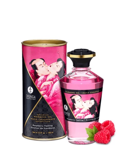 Huile chauffante framboise comestible 100ml 