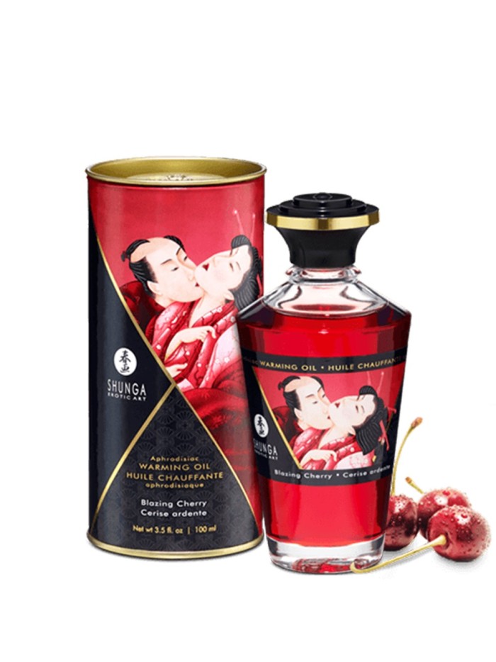Huile chauffante cerise comestible 100ml 