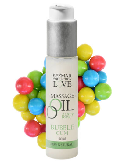 Huile de massage comestible bubble gum 50ml 