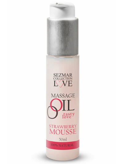 Huile de massage comestible mousse de fraise 50ml 