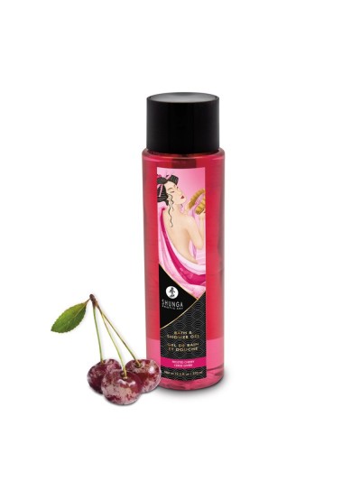 Gel de bain et douche cerise givrée Shunga 370 ml 