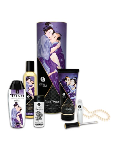 Coffret collection plaisirs charnels 5 produits Shunga  un collier de perles 