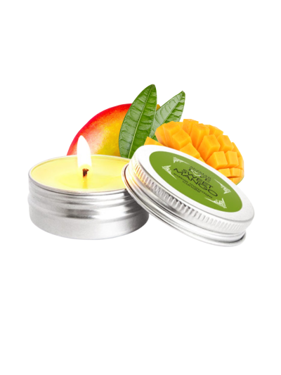 Mini Bougie de massage Mangue 30ml 100% naturelle 