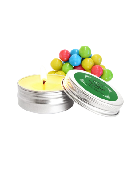 Mini Bougie de massage Bubble Gum 30ml 100% naturelle  