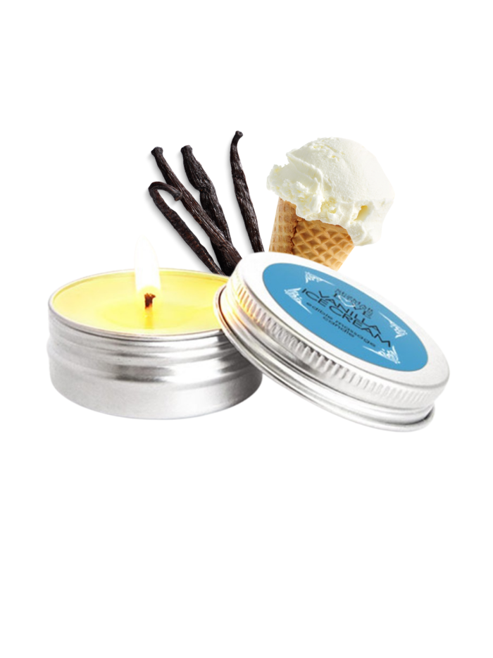 Mini Bougie de massage glace vanille 30ml 100% naturelle 