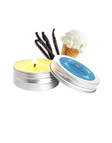 Mini Bougie de massage glace vanille 30ml 100% naturelle 
