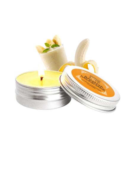 Mini Bougie de massage milshake banane 30ml 100% naturelle 