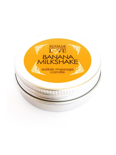 Mini Bougie de massage milshake banane 30ml 100% naturelle 