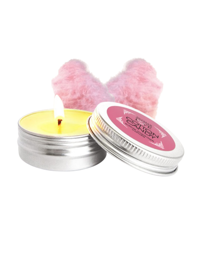 Mini Bougie de massage barbe à papa 30 ml 100% naturelle 