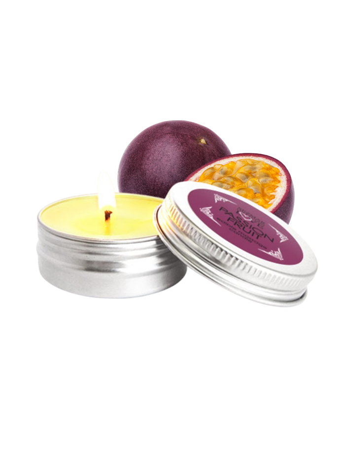 Mini Bougie de massage fruit de la passion 30ml 100% naturelle 