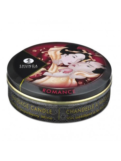 Mini bougie de massage fraise vin pétillant 30ml 