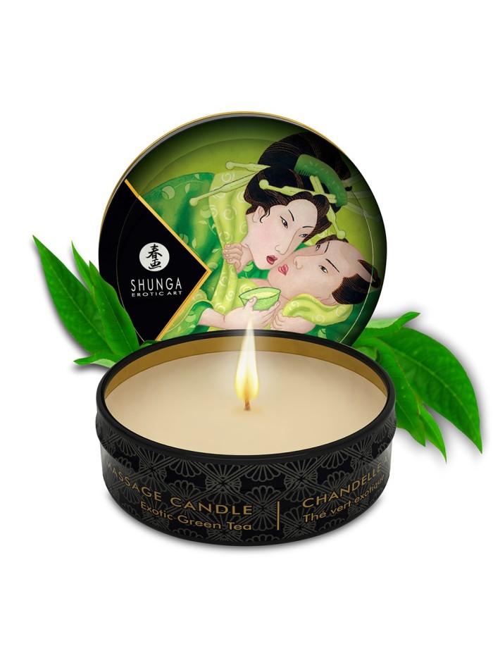 Mini bougie de massage thé vert 30ml 