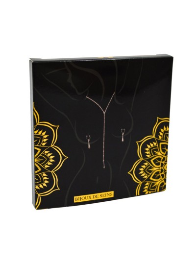bijoux de corps, pinces de seins goutte et tour de cou chainette 