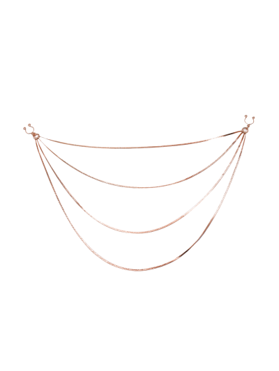 bijou pinces tétons avec 4 chainettes doré rose 