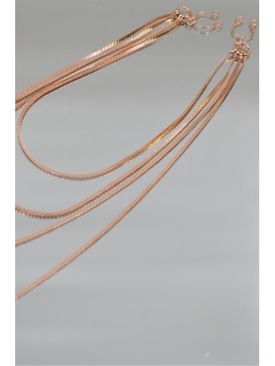 bijou pinces tétons avec 4 chainettes doré rose 
