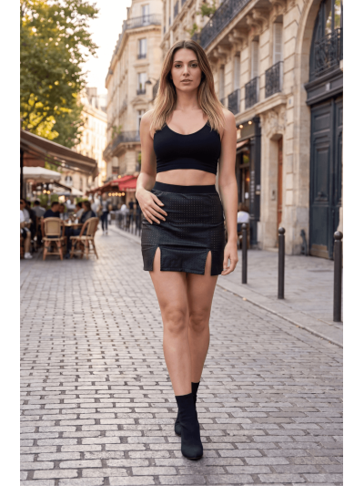 Jupe courte noir Stella 