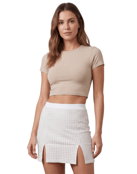 Jupe courte blanche Cassandra 