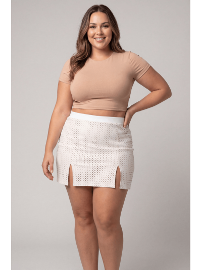 Jupe courte blanche Cassandra 